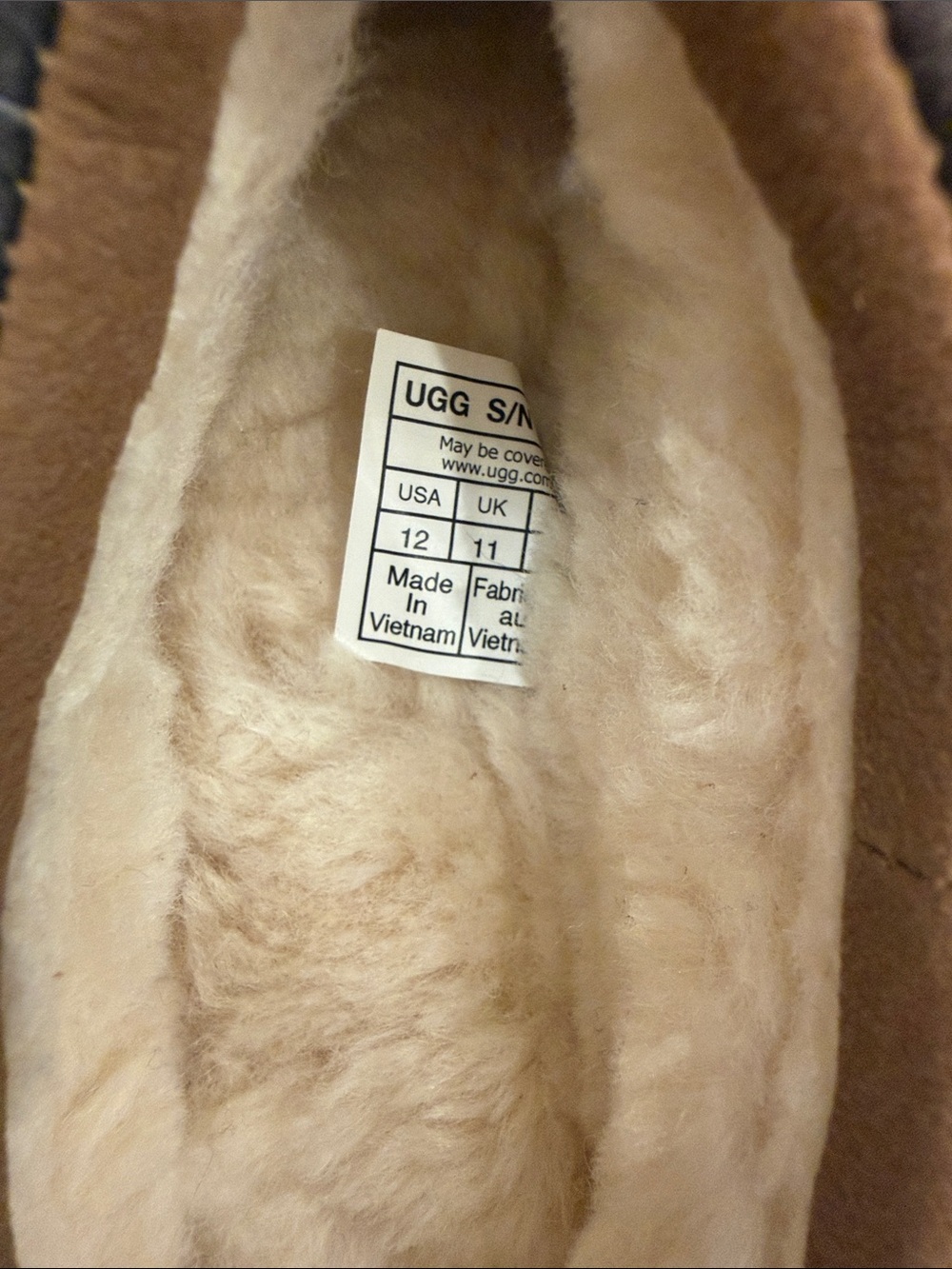 UGG Tasman II Chestnut Brown Suede Shearling Clog Slippers - Picture 7 of 7